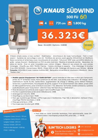Knaus Sudwind 500 FU 60 years edition - Photo 21
