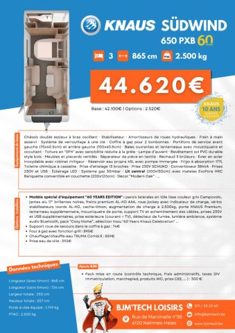 Knaus Sudwind 650 PXB 60 years edition - Photo 18