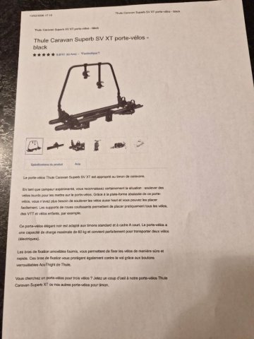 Porte vélo pour flêche de caravane - Photo 2