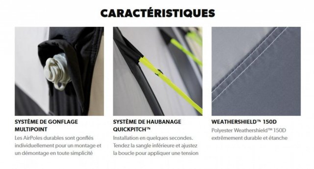 AUVENT INDEPENDANT DOMETIC KAMPA - CROSS AIR - HAUTEUR VEHICULE DE 180 À 210CM - Photo 5