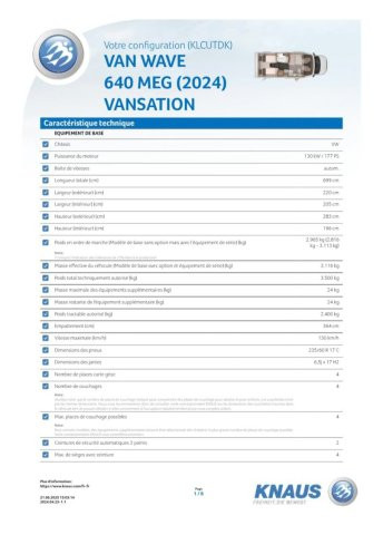 Knaus Van Wave 640 MEG VW VANSATION - Photo 2